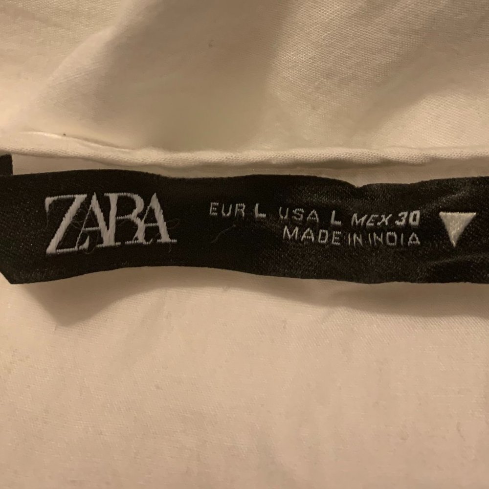 Zara White Poplin Eyelet Puff Top - Picture 8 of 9